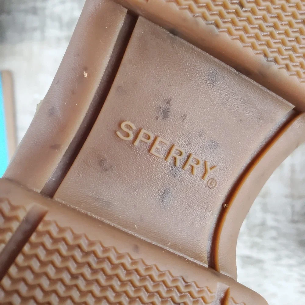 Sperry The Summit Womens‎ Rain Boot Sz 8 Brown Waterproof Lace Up Round Toe